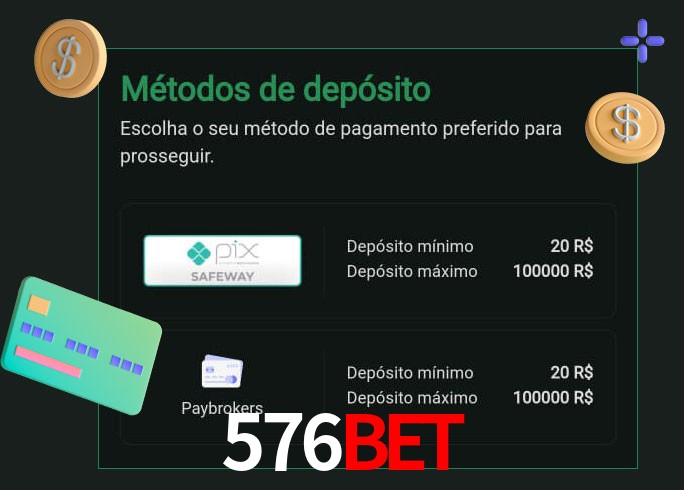 O cassino 576BETbet oferece uma grande variedade de métodos de pagamento